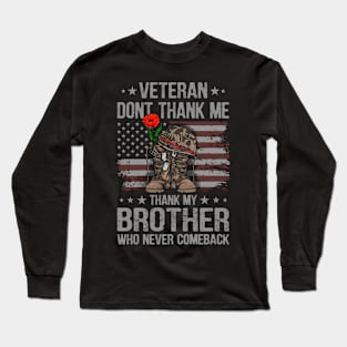 Veterans Shirts | American Flag Veterans Day Long Sleeve T-Shirt